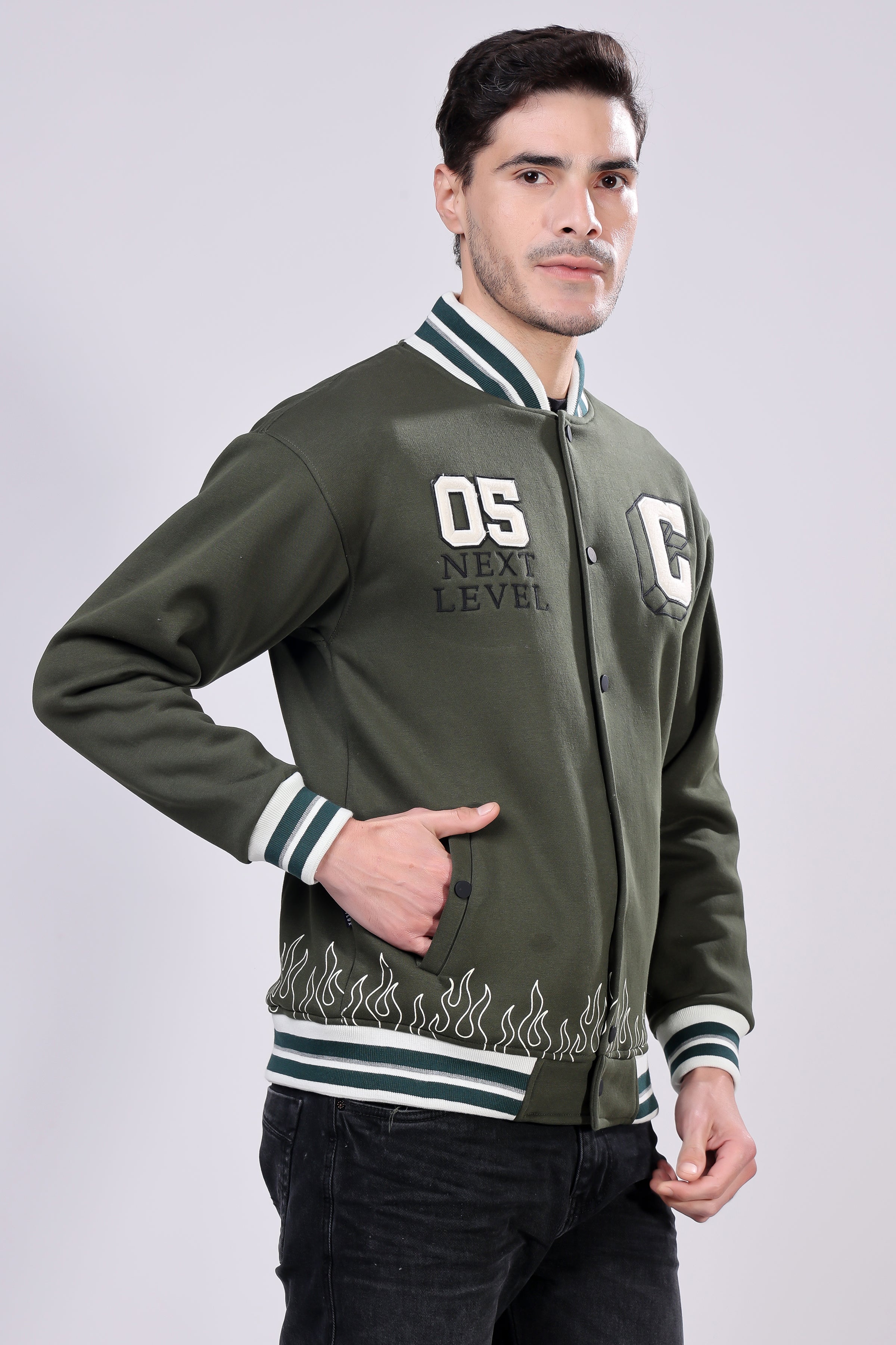 STYLOX Stylish Slim Fit Varsity Jacket