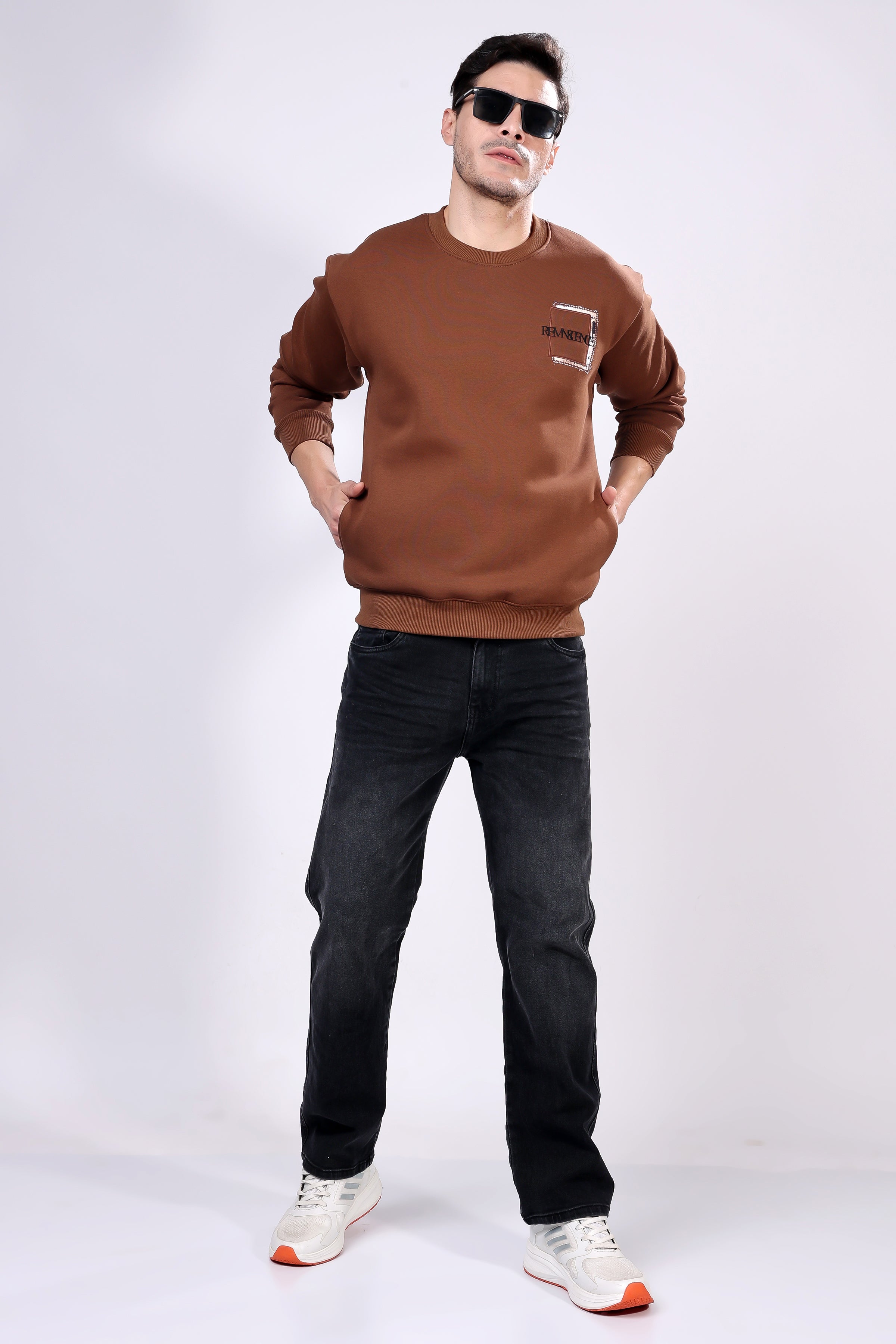 Stylox Men’s Printed Round Neck Sweatshirt – Casual Comfort with Trendy Prints