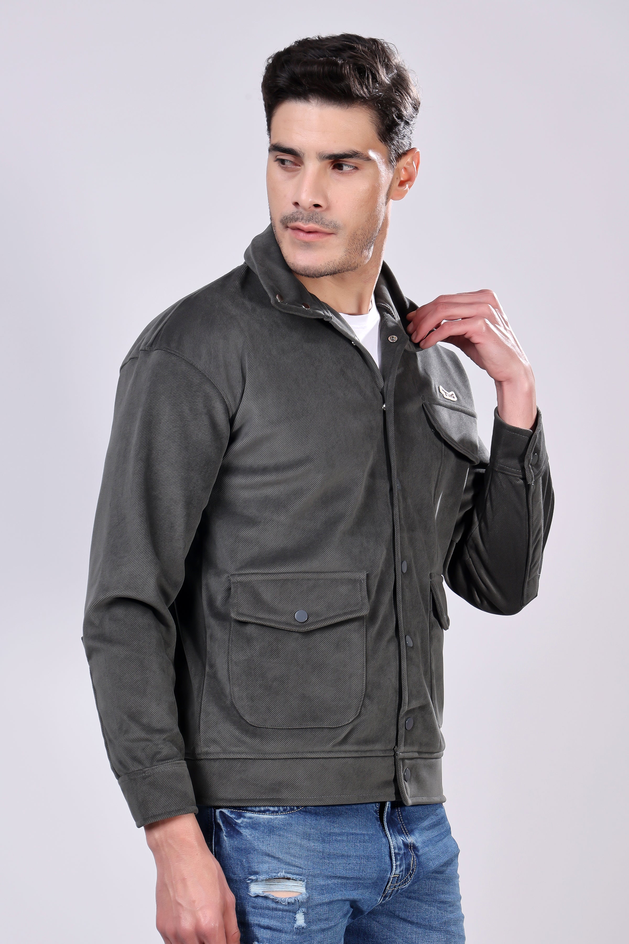 STYLOX Stylish Corduroy Solid Jacket