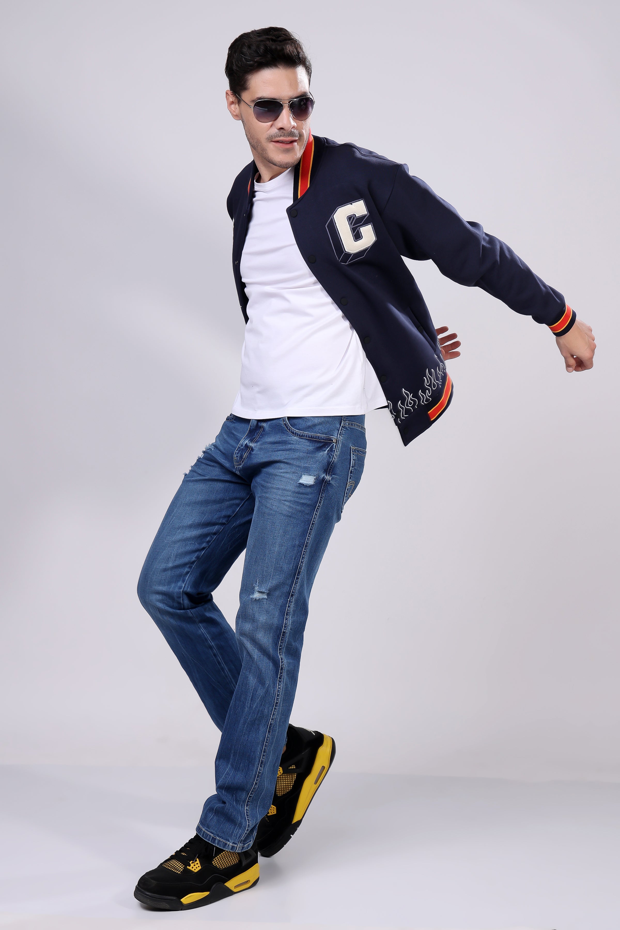 STYLOX Stylish Slim Fit Varsity Jacket