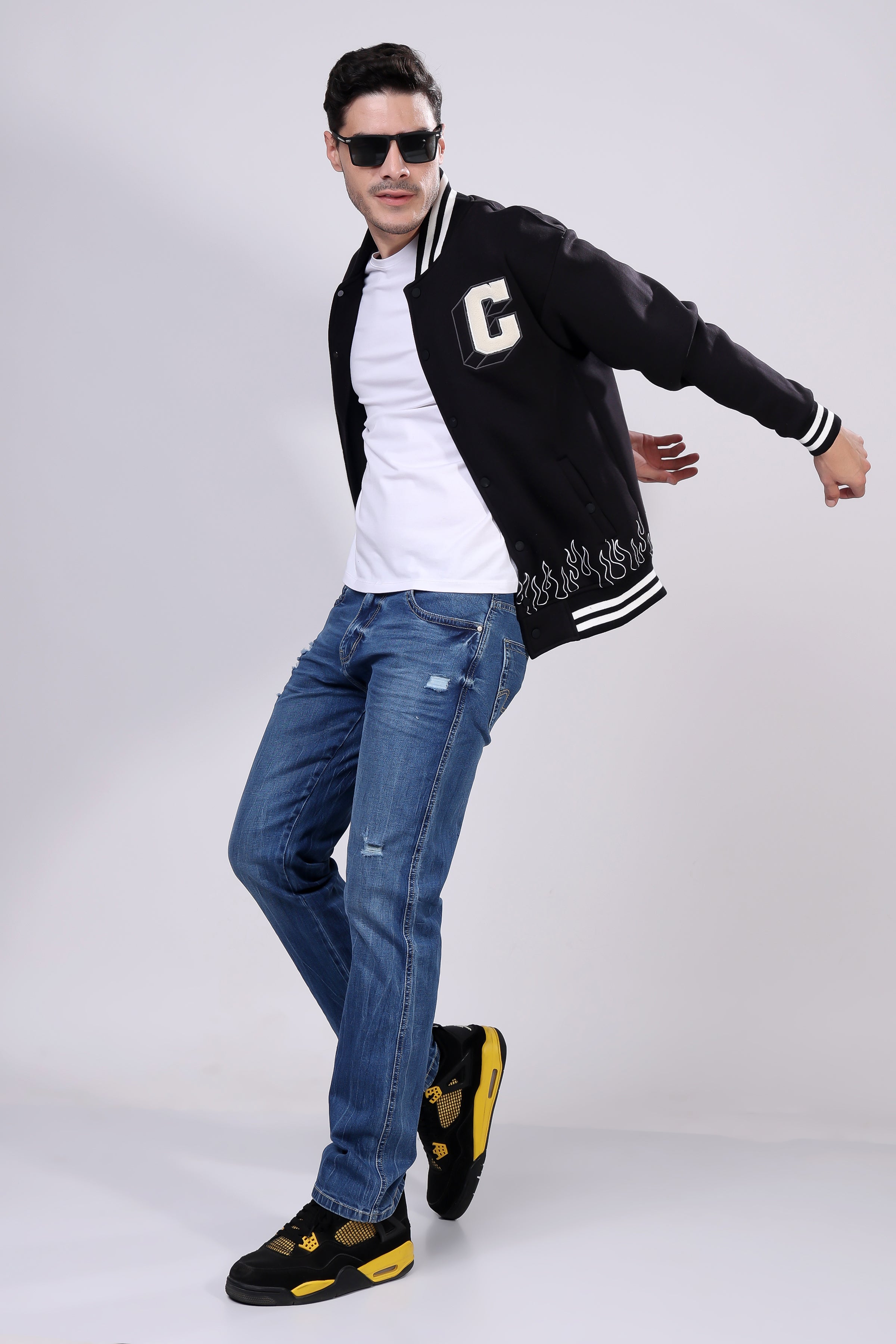 STYLOX Stylish Slim Fit Varsity Jacket