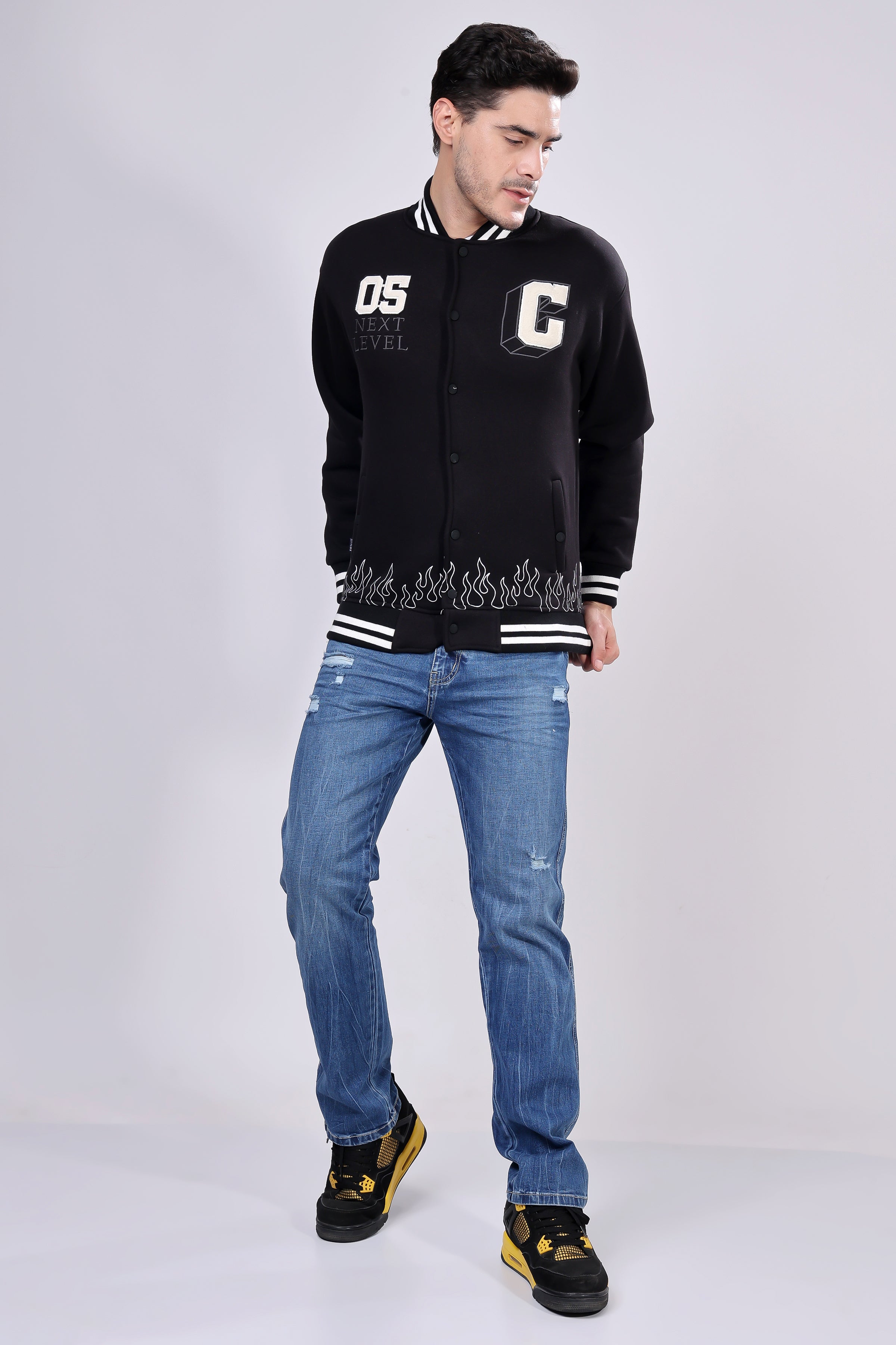 STYLOX Stylish Slim Fit Varsity Jacket