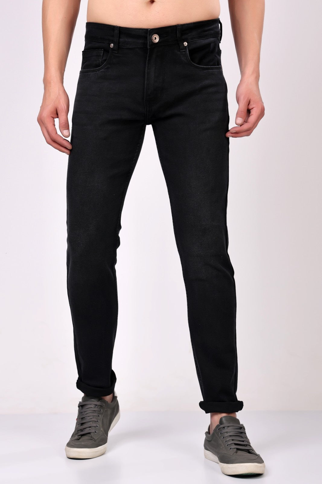 Stylox Slim Fit Denim Jeans - Black,