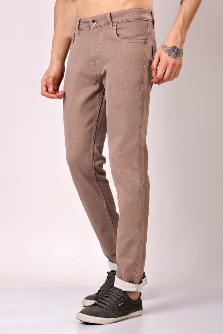 Stylox Slim Fit Denim Jeans - Light Brown,