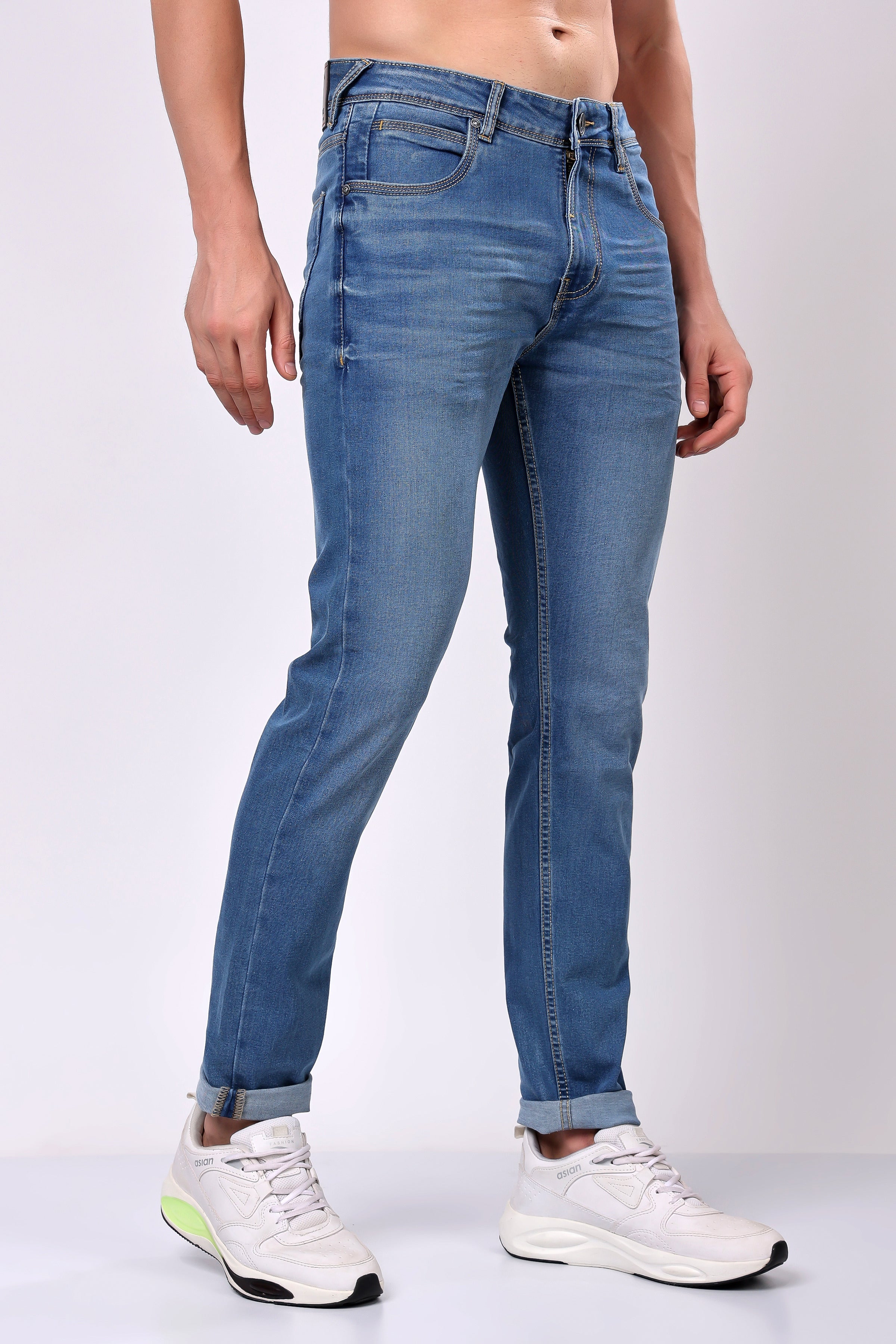 Stylox Slim Fit Denim Jeans - Light Blue,