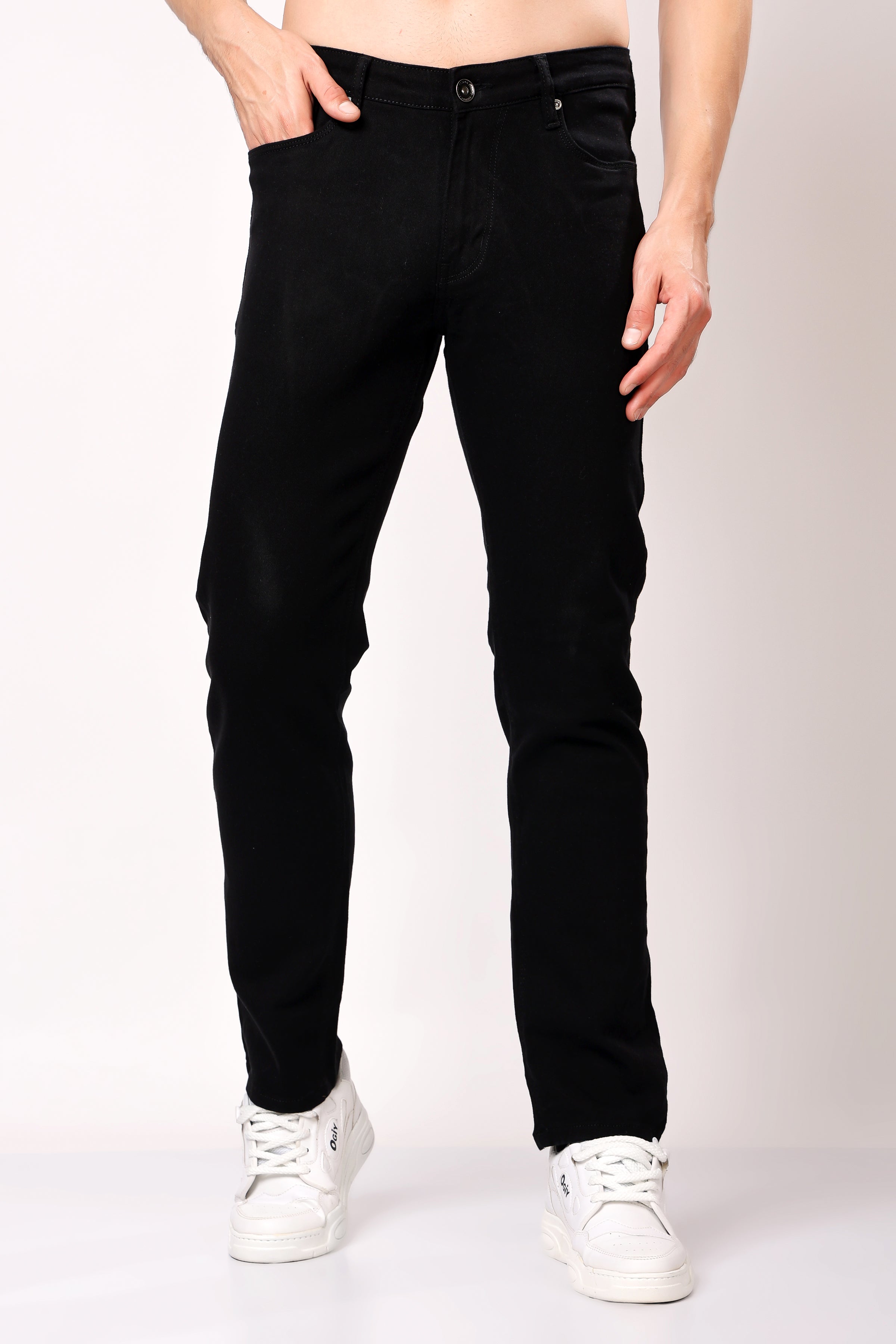 Stylox Redifined Slim Fit Casual Men's Denim Jeans Black -