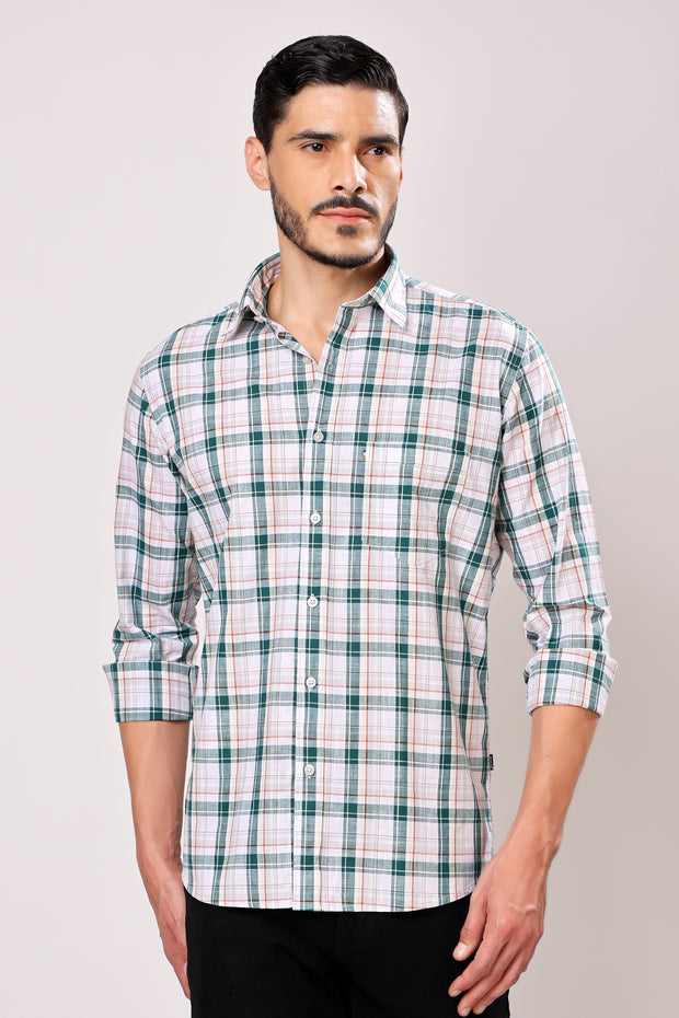 Stylox Men's Casual Full Sleeve Check Shirt