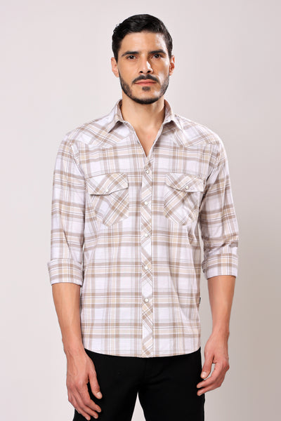 Stylox Men's Full Sleeve Casual Check Shirt