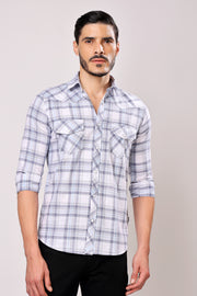 Stylox Men's Full Sleeve Casual Check Shirt