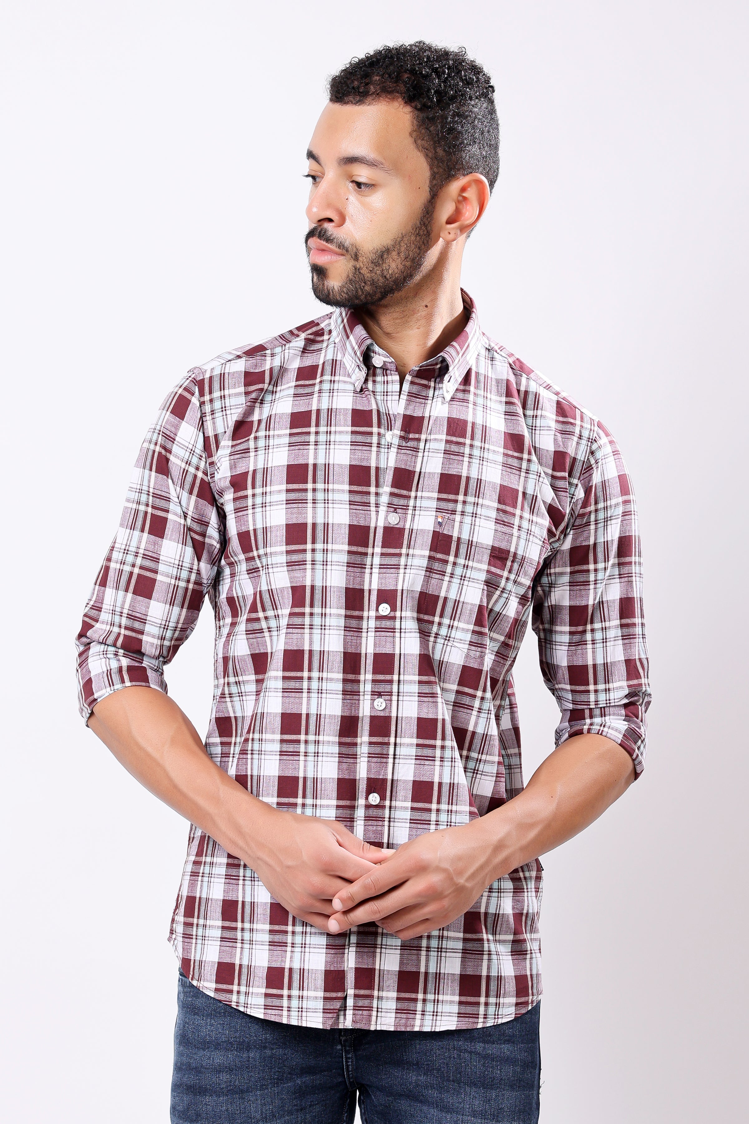 Stylox Full Sleeve Casual Check Shirt For Men - Stylox