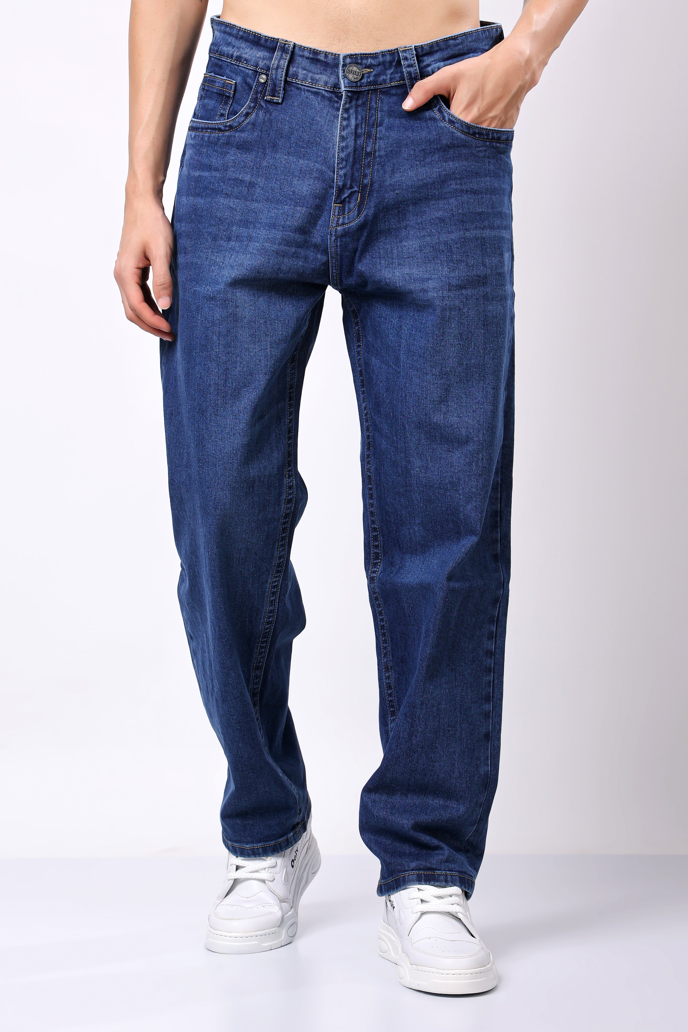 Stylox Men's Loose Fit Denim Jeans - Stylox
