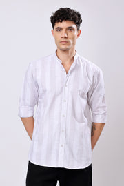 Stylox White Stripes Casual Shirt For Men