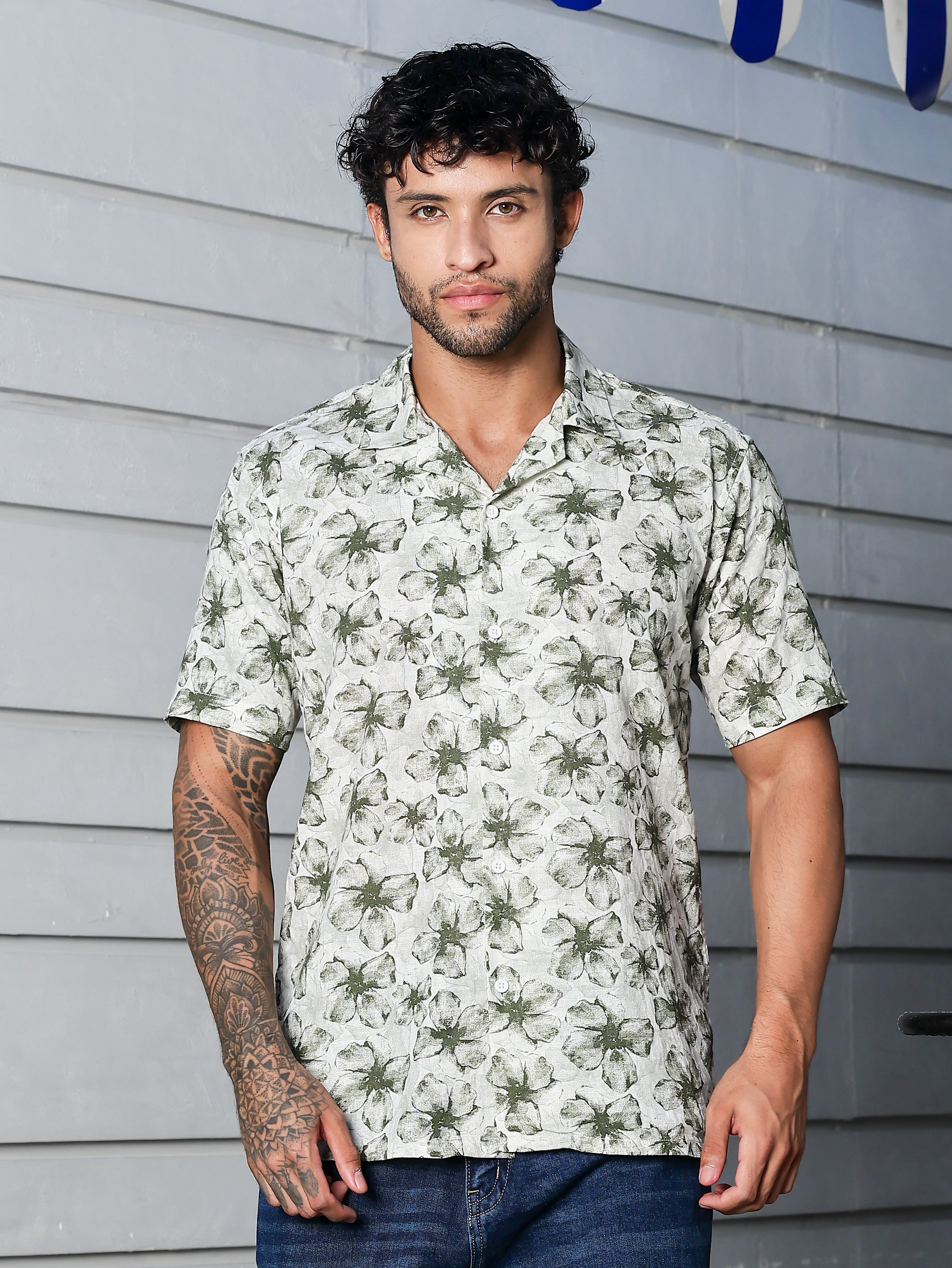 Stylox Floral Print Half Sleeve Casual Shirt - Stylox