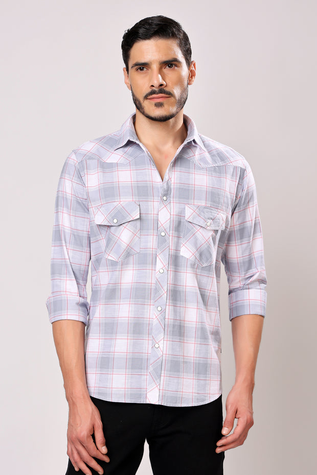 Stylox Men's Full Sleeve Casual Check Shirt
