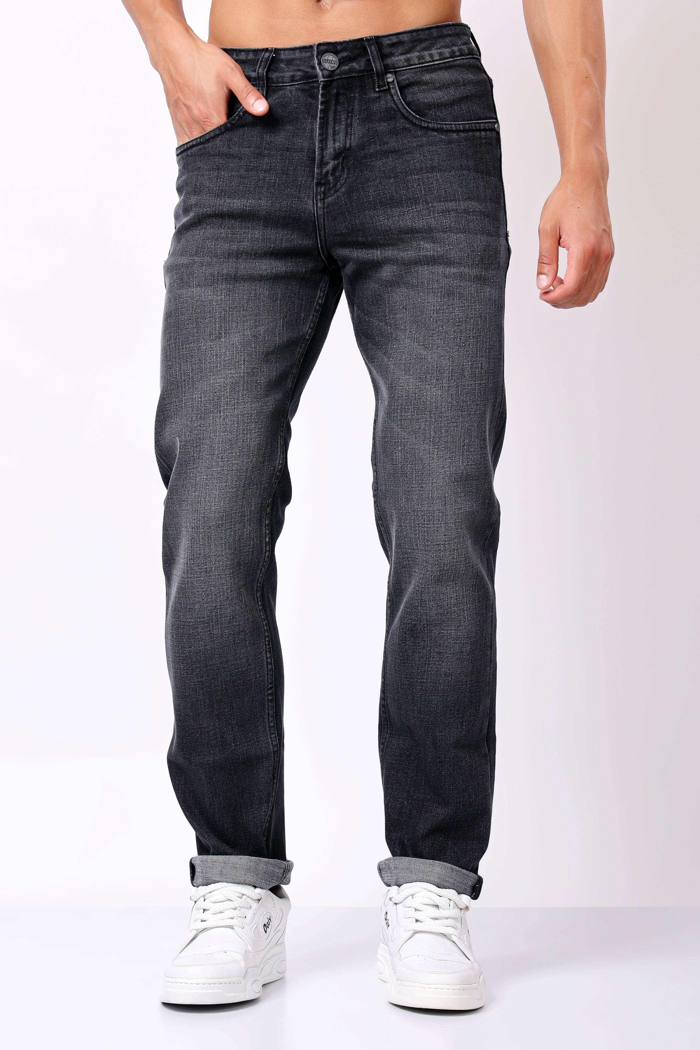 Stylox Comfort Fit Jeans for Men's | Grey, Dark Grey & Mid Grey |