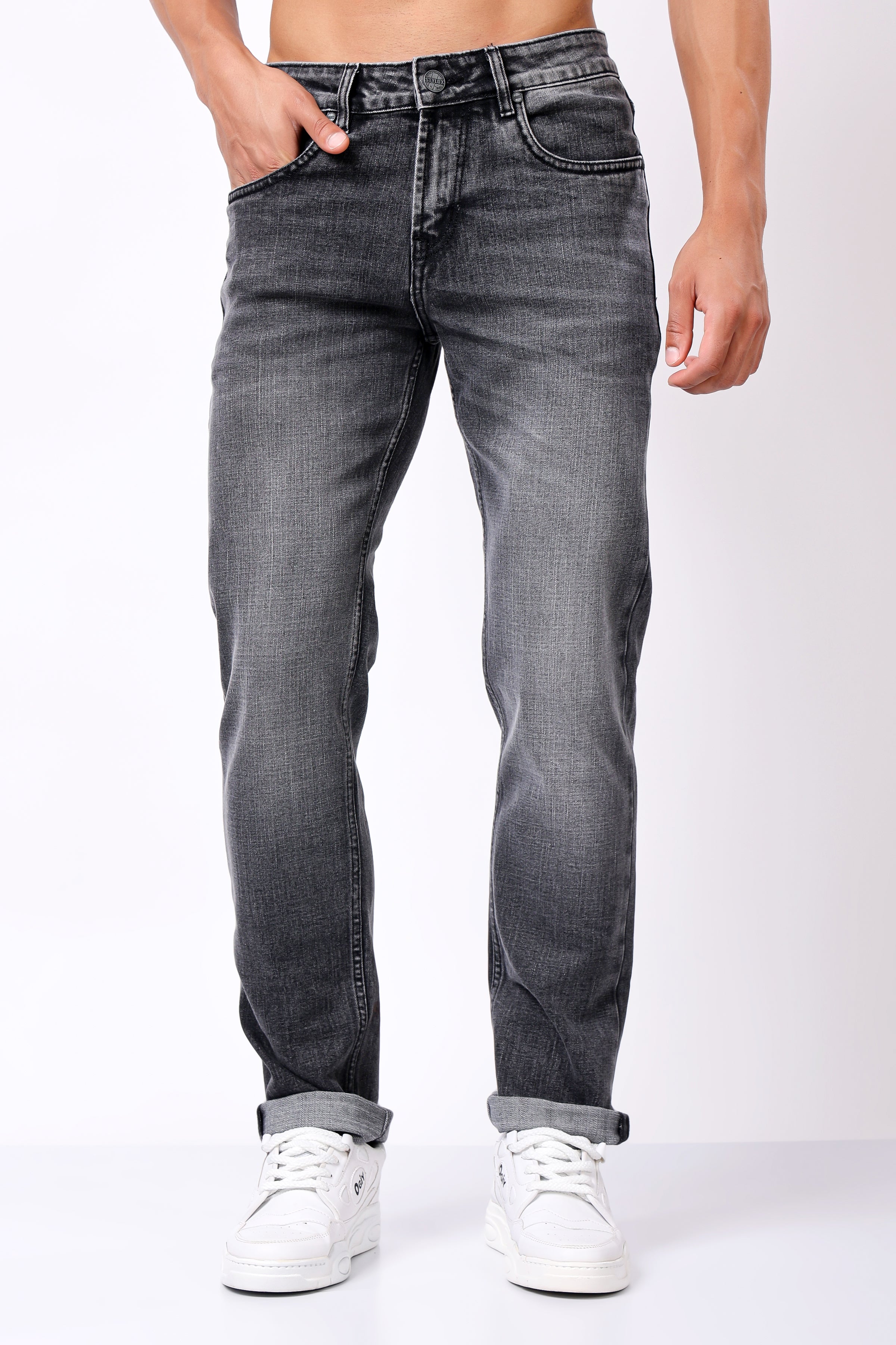 Stylox Comfort Fit Jeans for Men's | Grey, Dark Grey & Mid Grey |