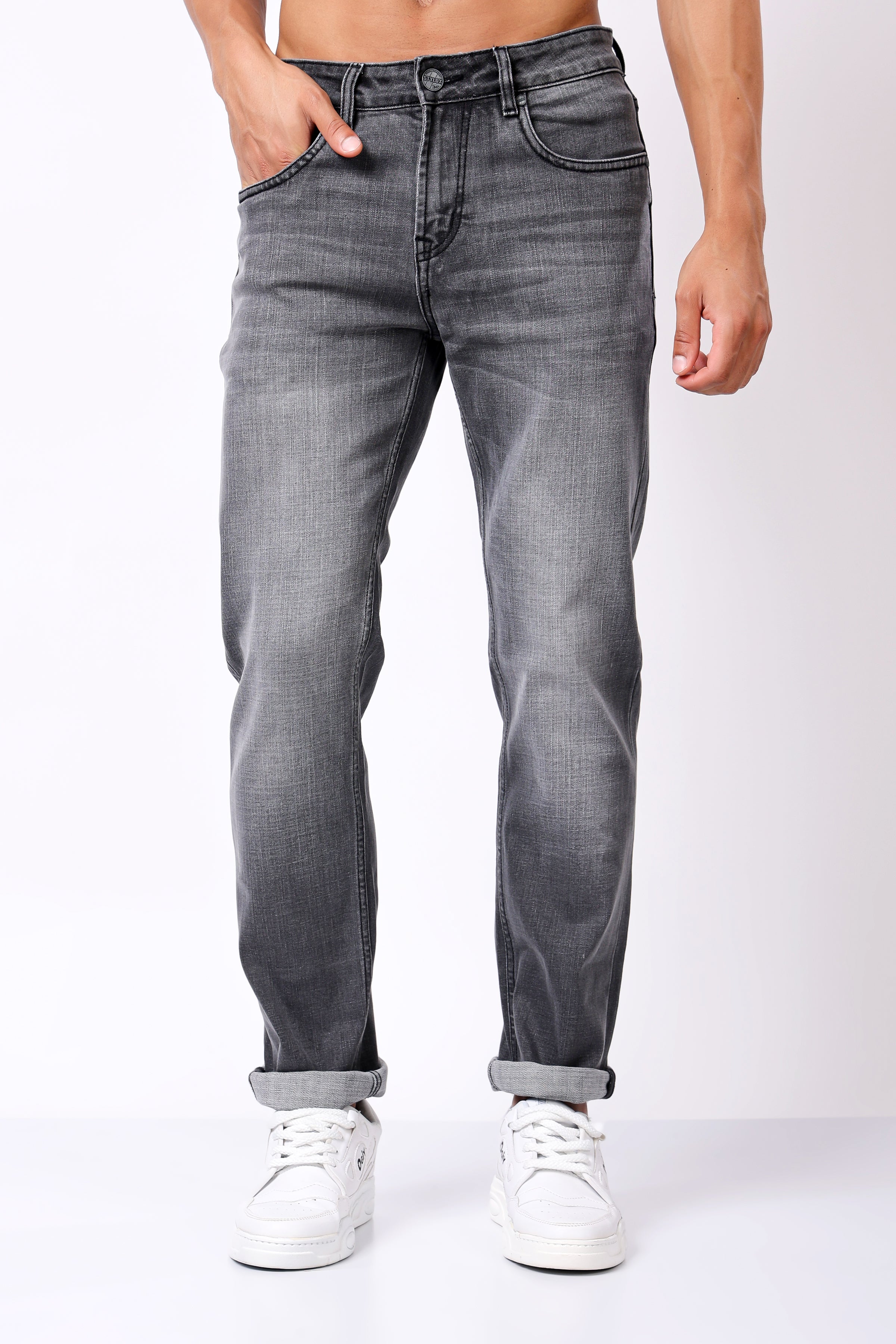 Stylox Comfort Fit Jeans for Men's | Grey, Dark Grey & Mid Grey |