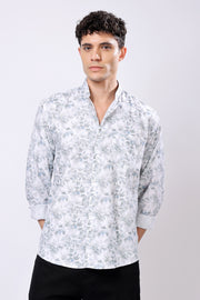 STYLOX FULL SLEEVE LEAF PRINT CASUAL SHIRT