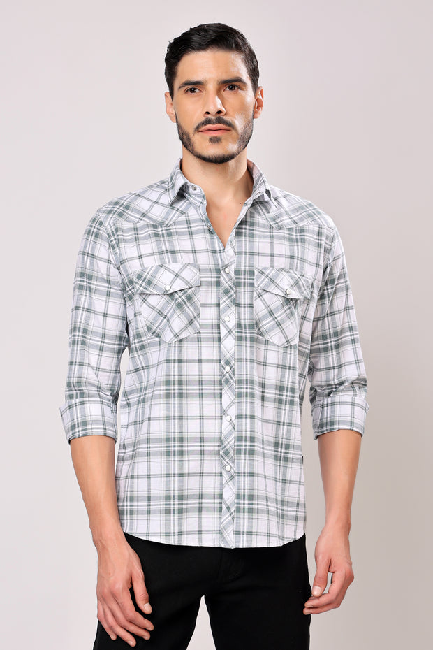 Stylox Men's Full Sleeve Casual Check Shirt