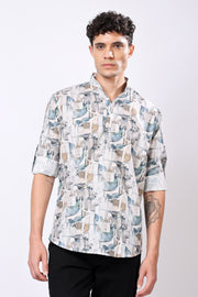 Stylox Printed Full Sleeve Casual Shirt For Men