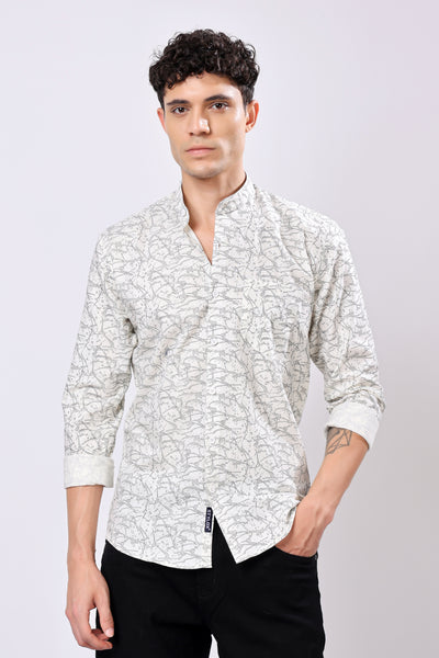 STYLOX FULL SLEEVE PRINTED CASUAL SHIRT