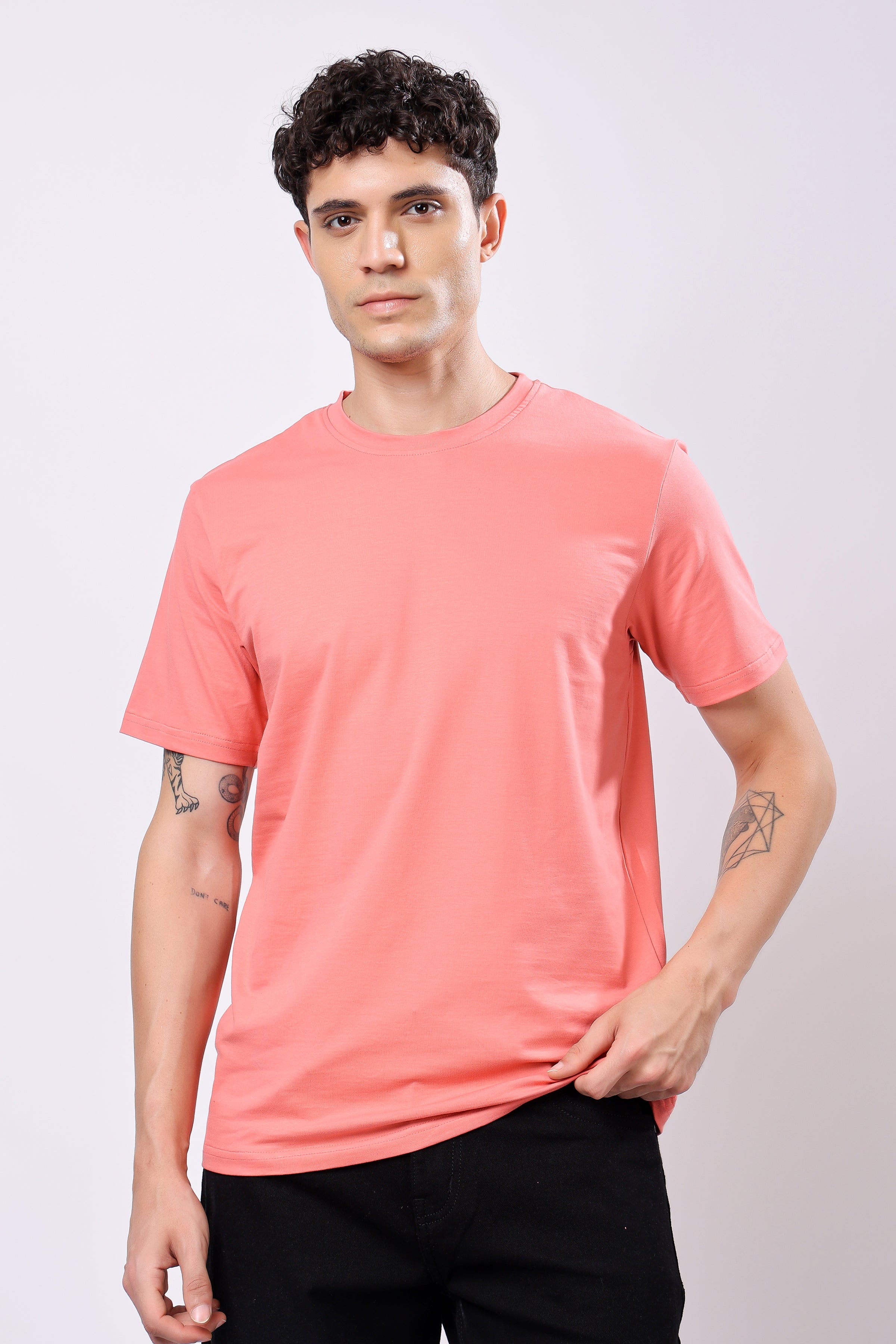 STYLOX Round Neck Solid T-Shirt - Stylox