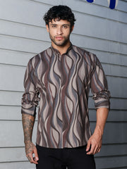 STYLOX ABSTRACT PRINT FULL SLEEVE CASUAL SHIRT