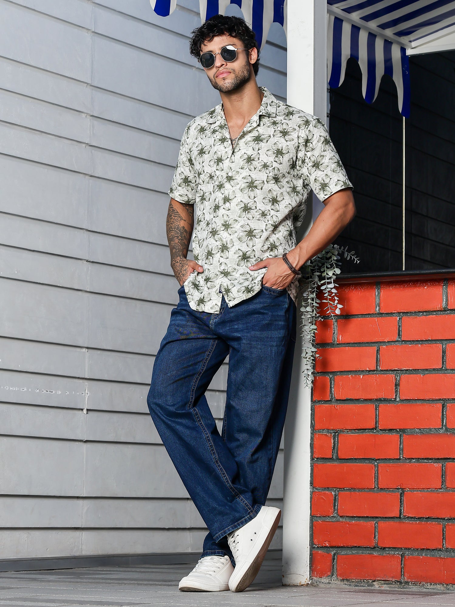 Stylox Floral Print Half Sleeve Casual Shirt