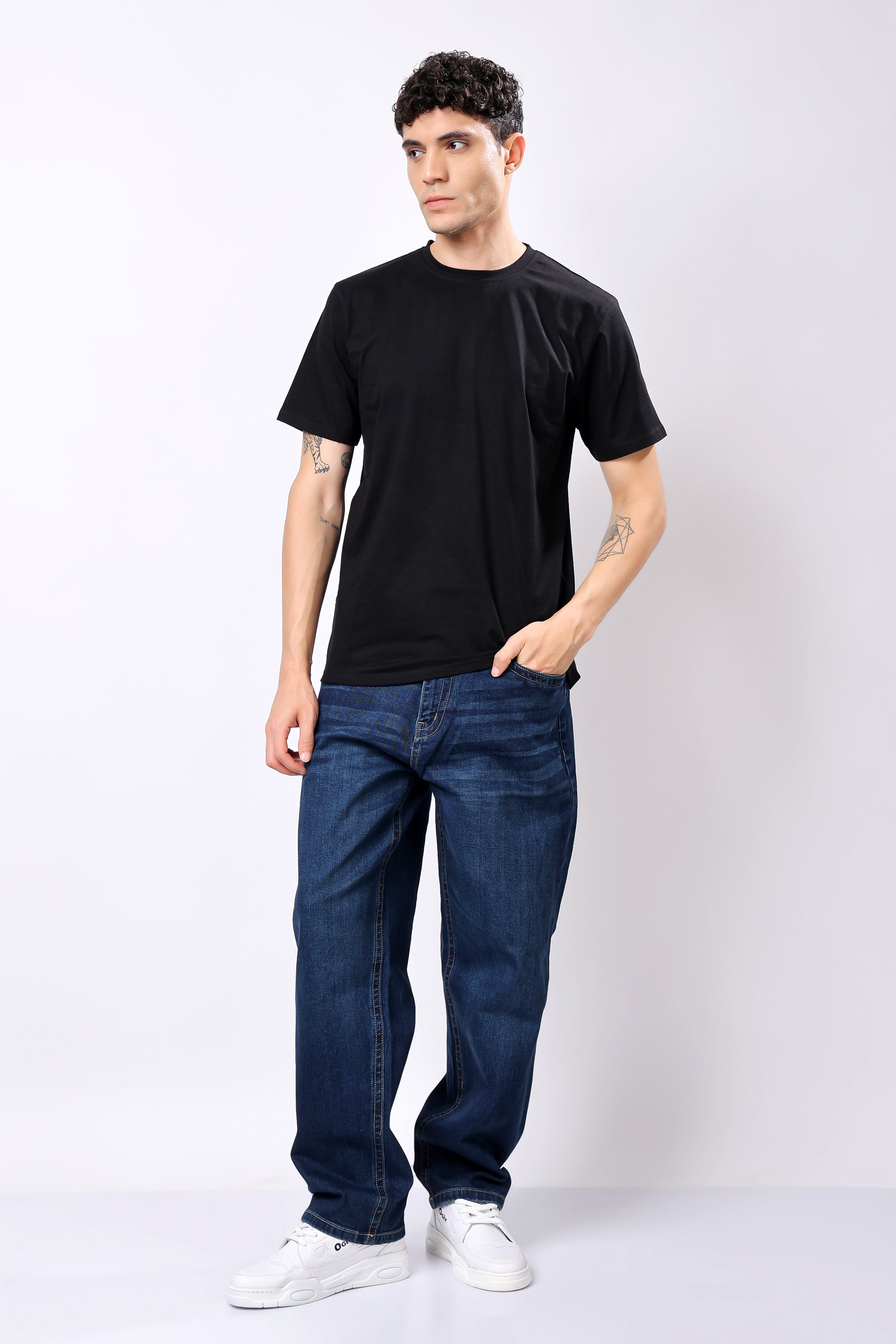 Stylox Men's Loose Fit Denim Jeans - Stylox