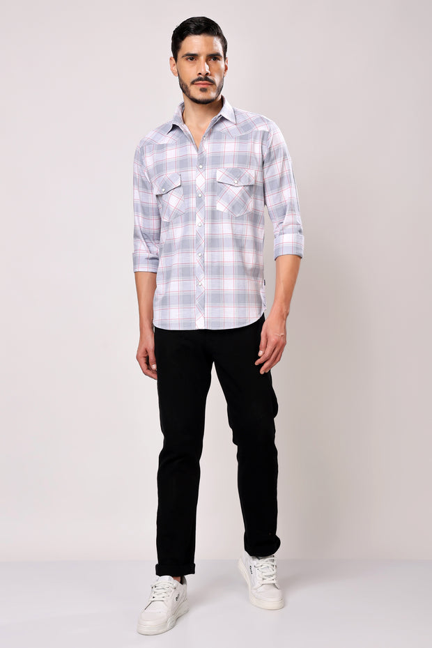 Stylox Men's Full Sleeve Casual Check Shirt