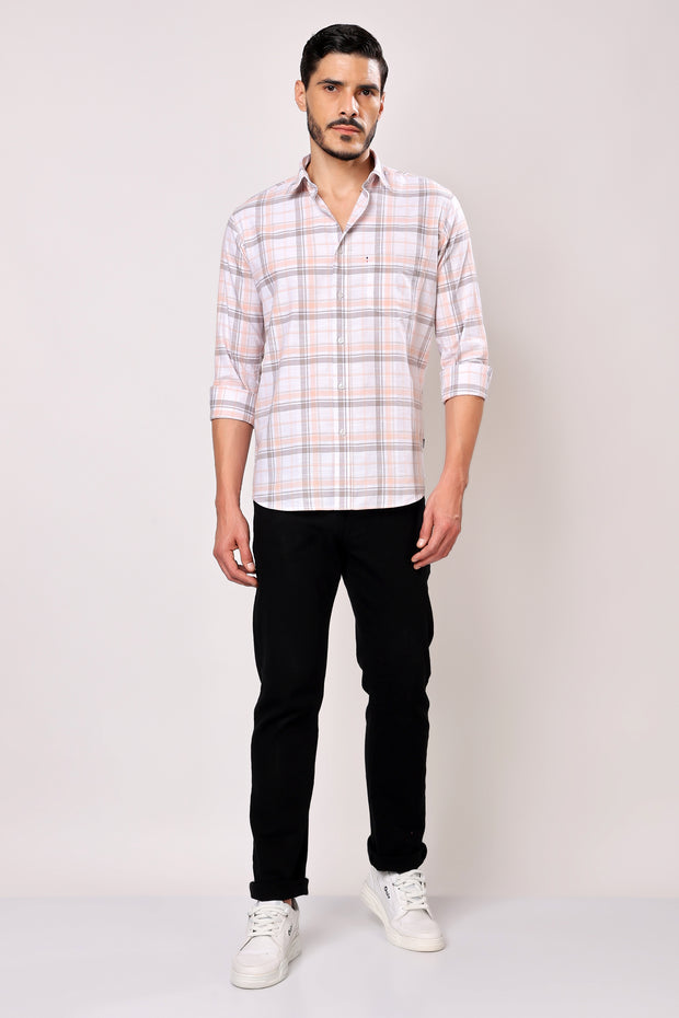 Stylox Men's Casual Full Sleeve Check Shirt