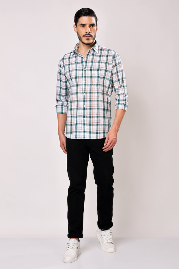 Stylox Men's Casual Full Sleeve Check Shirt