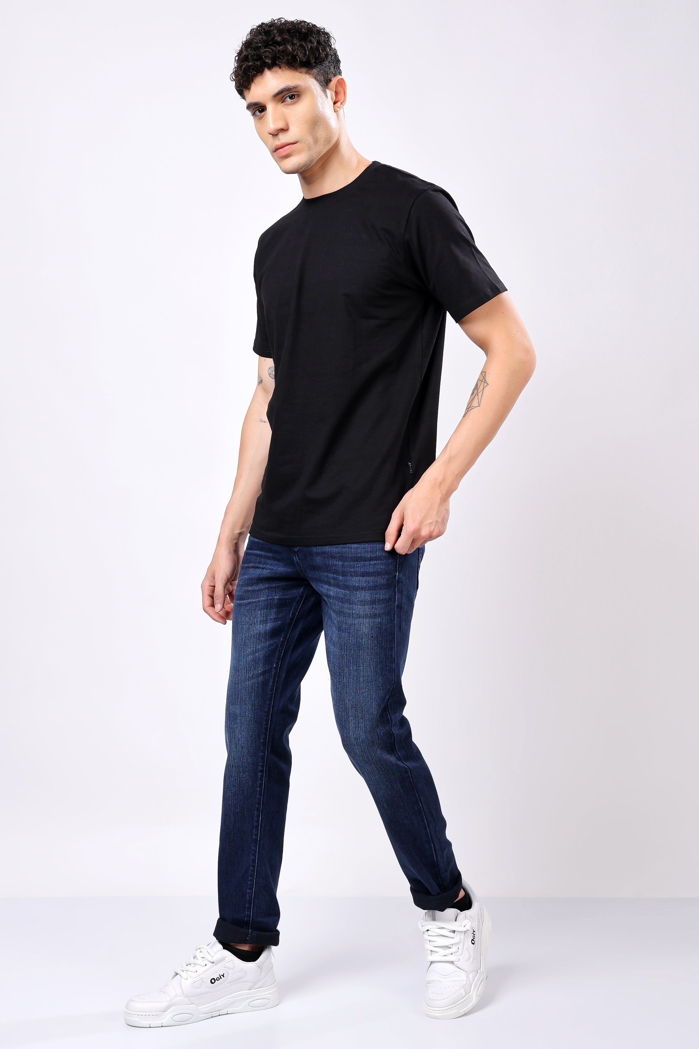 Stylox Slim Fit Denim Jeans - Dark Blue,