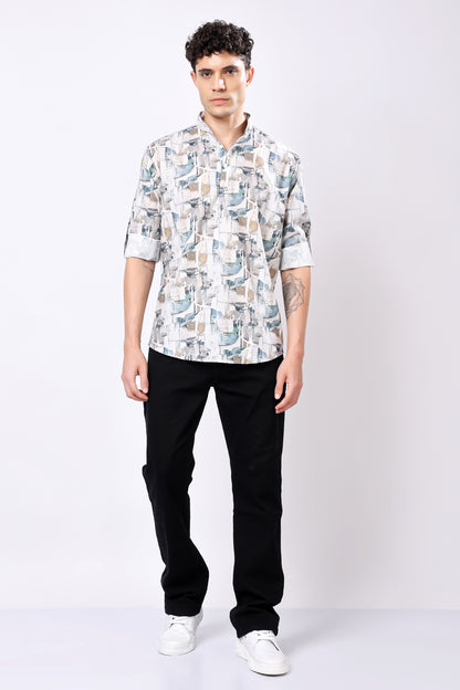 Stylox Printed Full Sleeve Casual Shirt For Men
