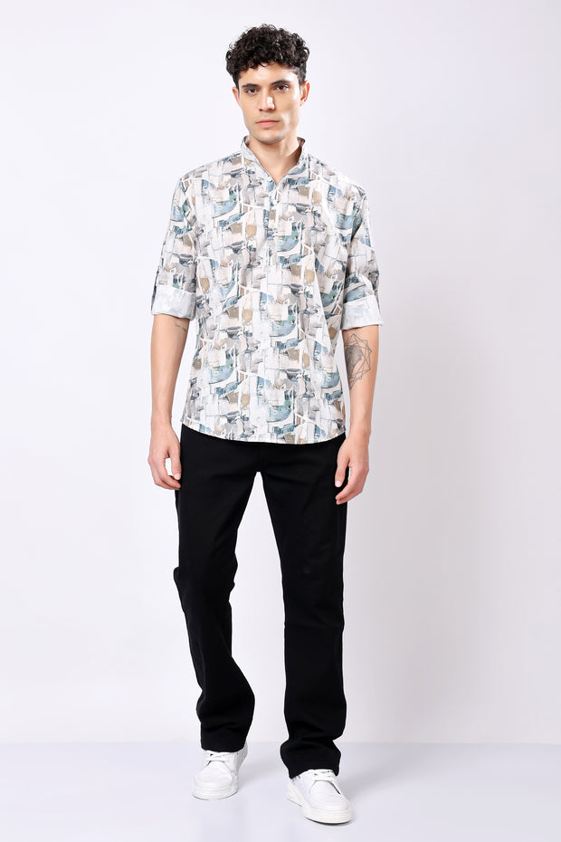 Stylox Printed Full Sleeve Casual Shirt For Men