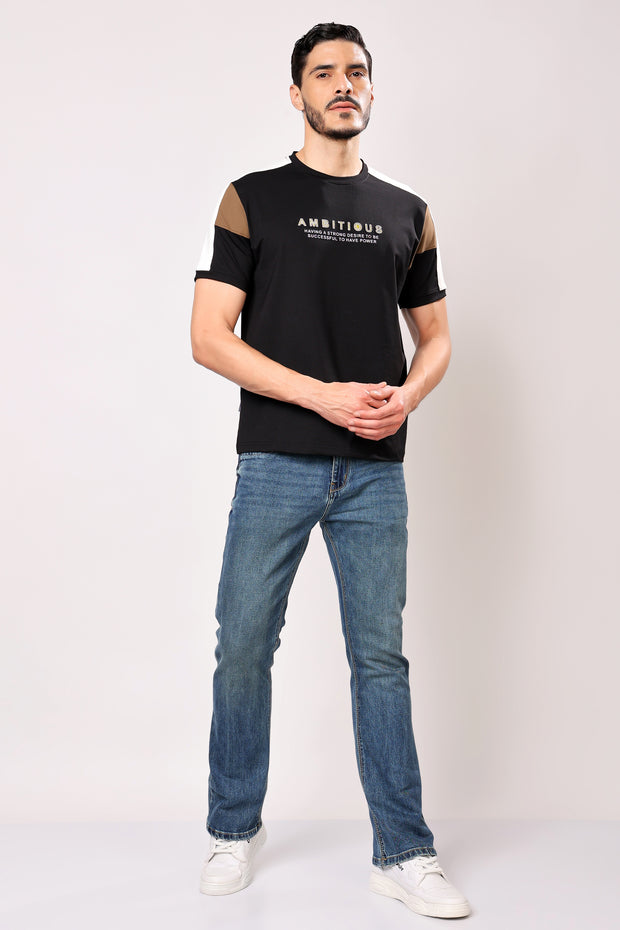 Stylox Men's Round Neck Casual Printed T-Shirt