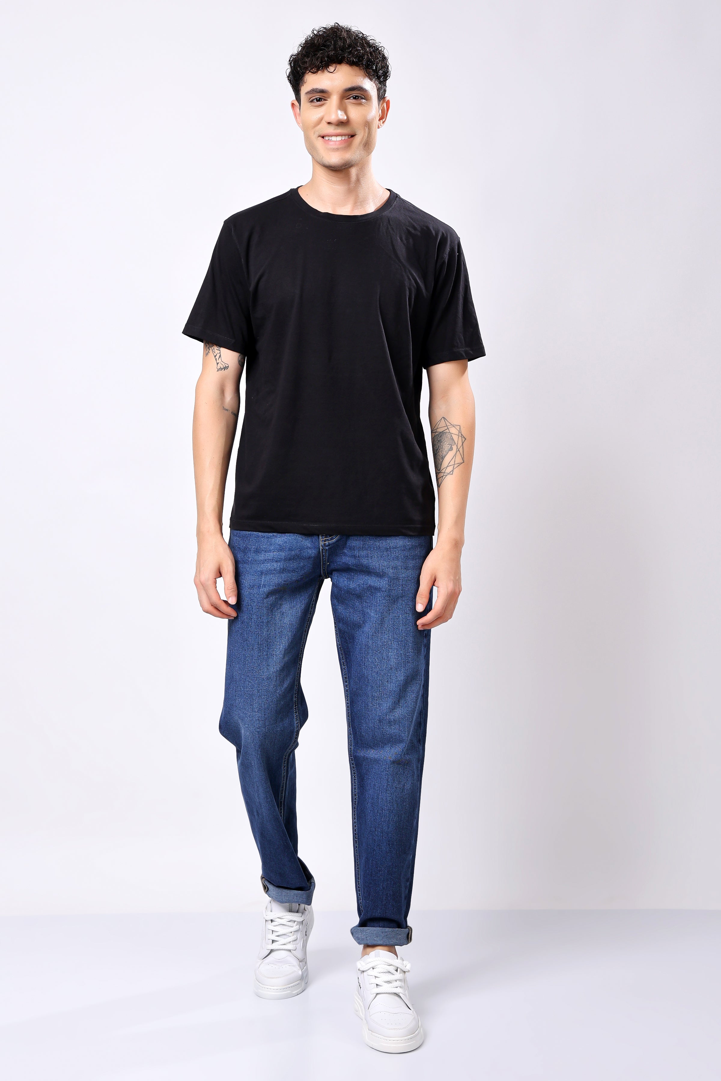 Stylox Men's Relaxed Fit Washed Jeans