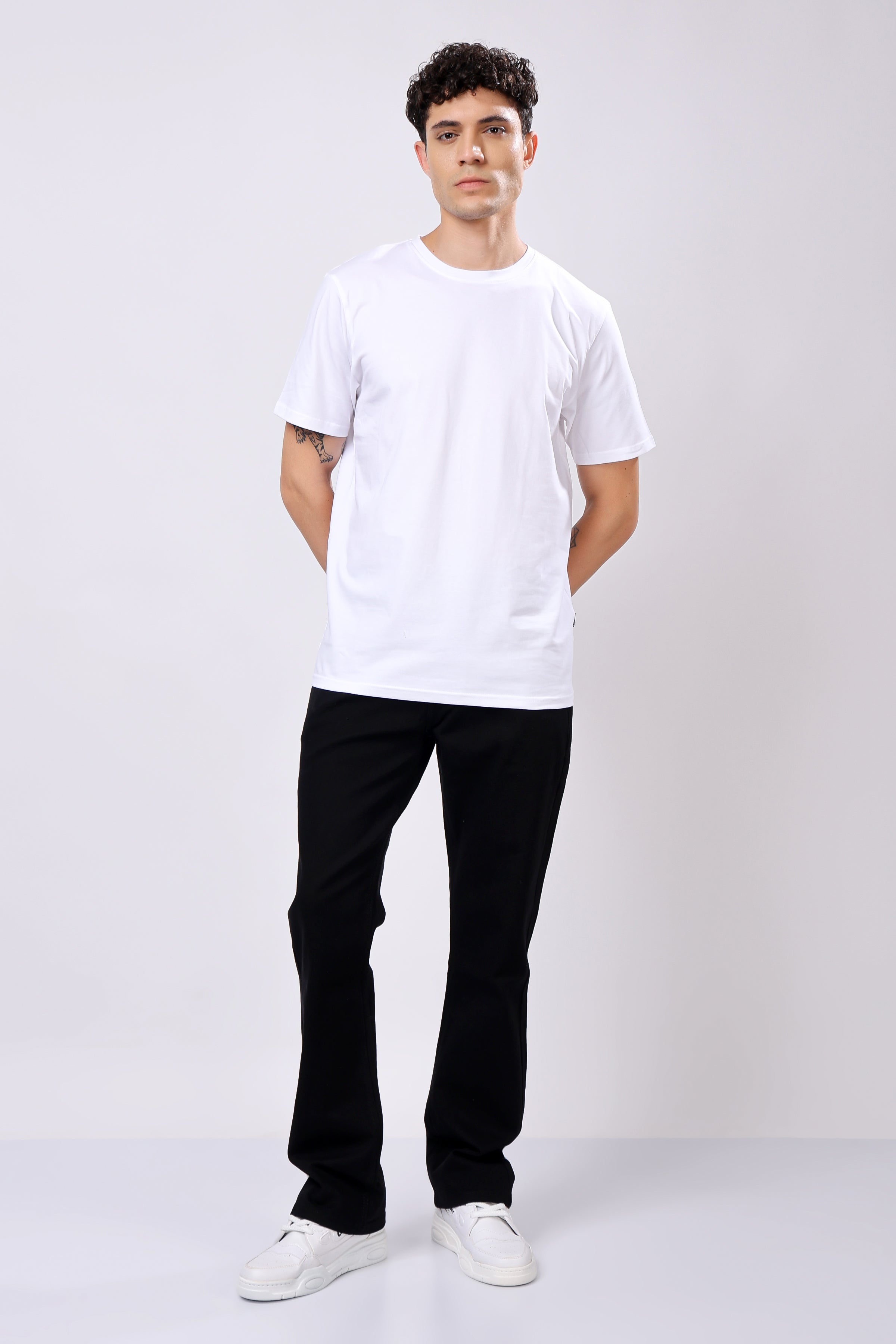 STYLOX Round Neck Solid T-Shirt - Stylox