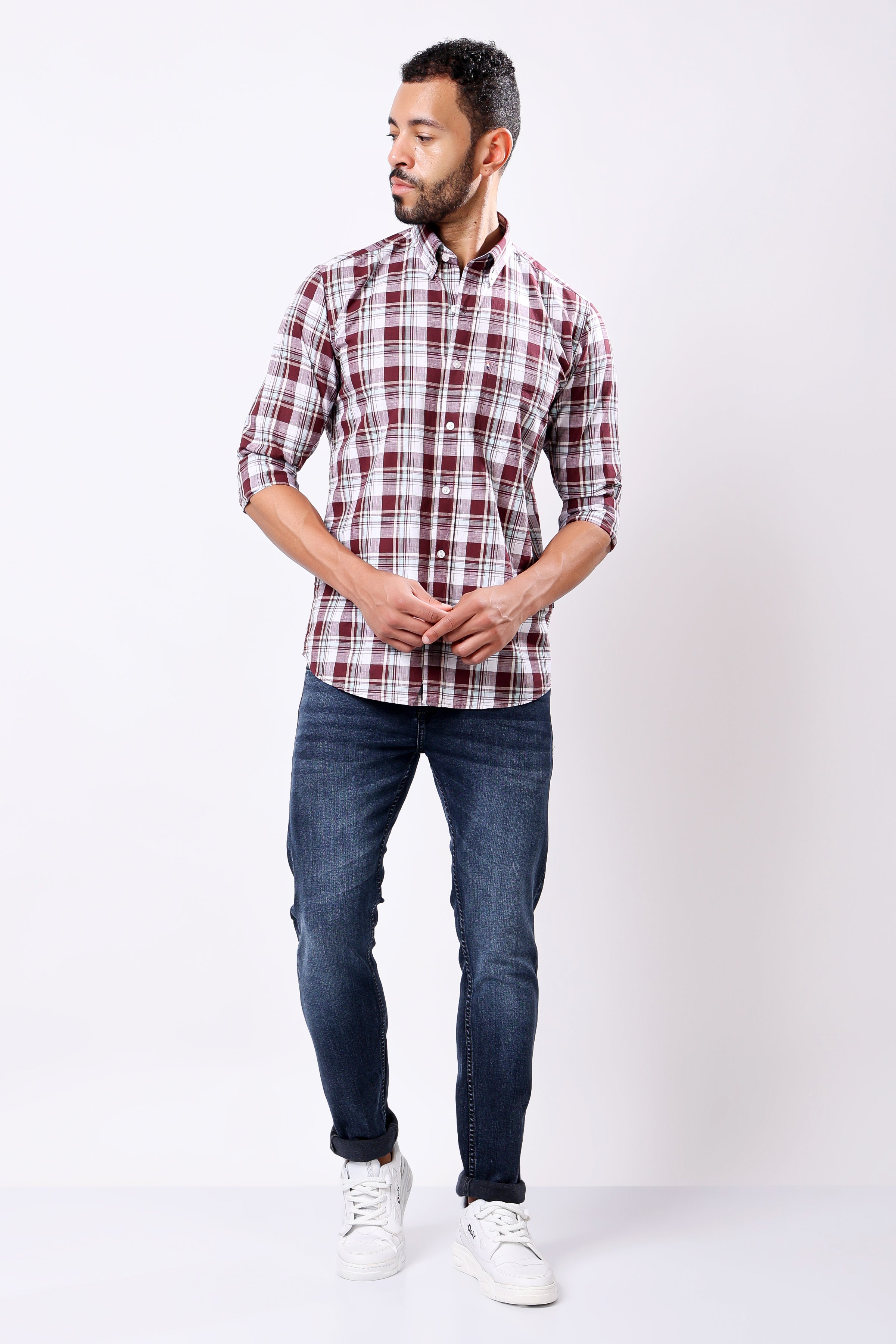 Stylox Full Sleeve Casual Check Shirt For Men - Stylox