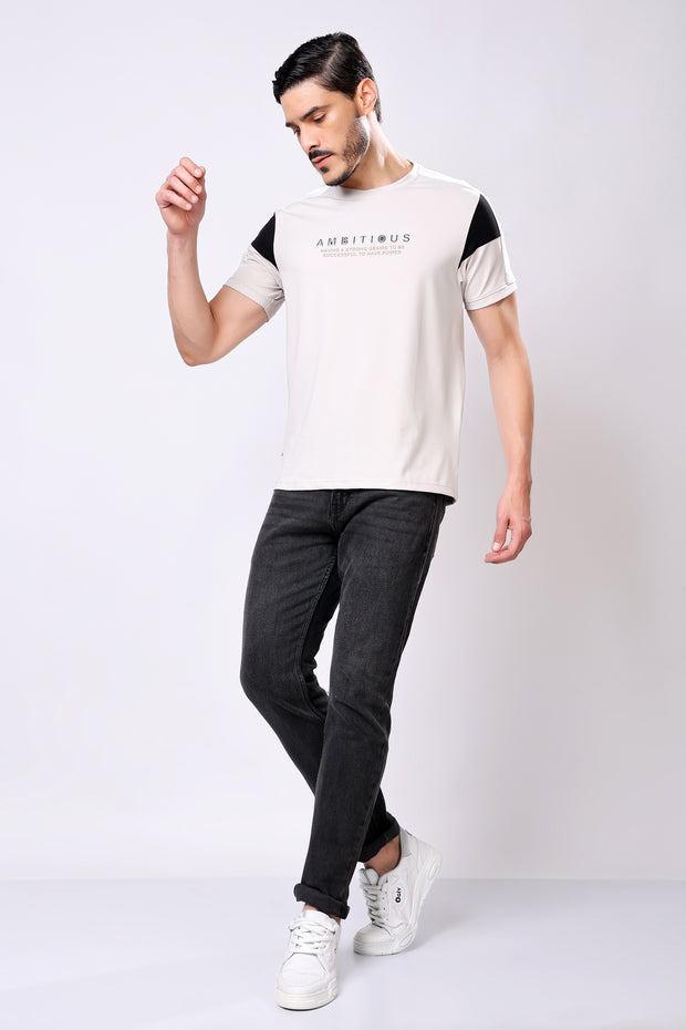 Stylox Men's Round Neck Casual Printed T-Shirt