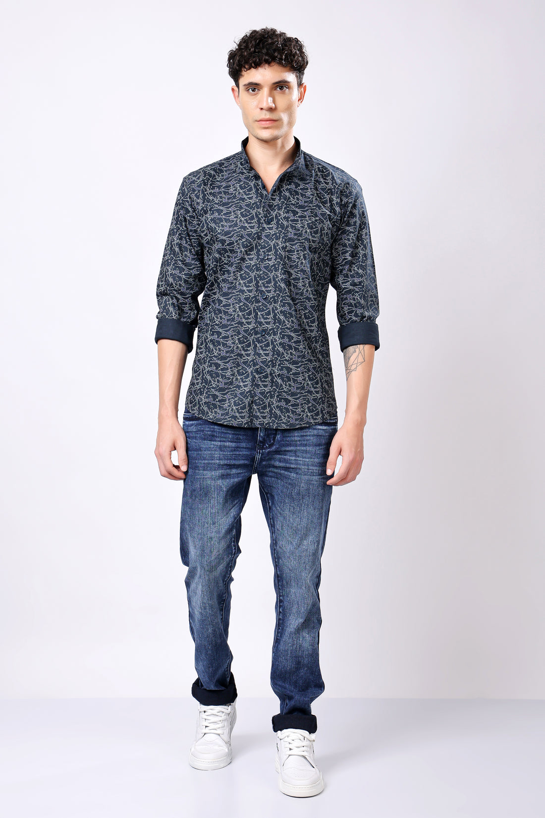 STYLOX FULL SLEEVE PRINTED CASUAL SHIRT