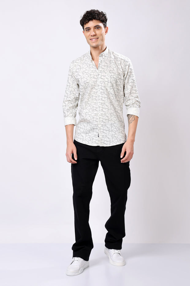 STYLOX FULL SLEEVE PRINTED CASUAL SHIRT