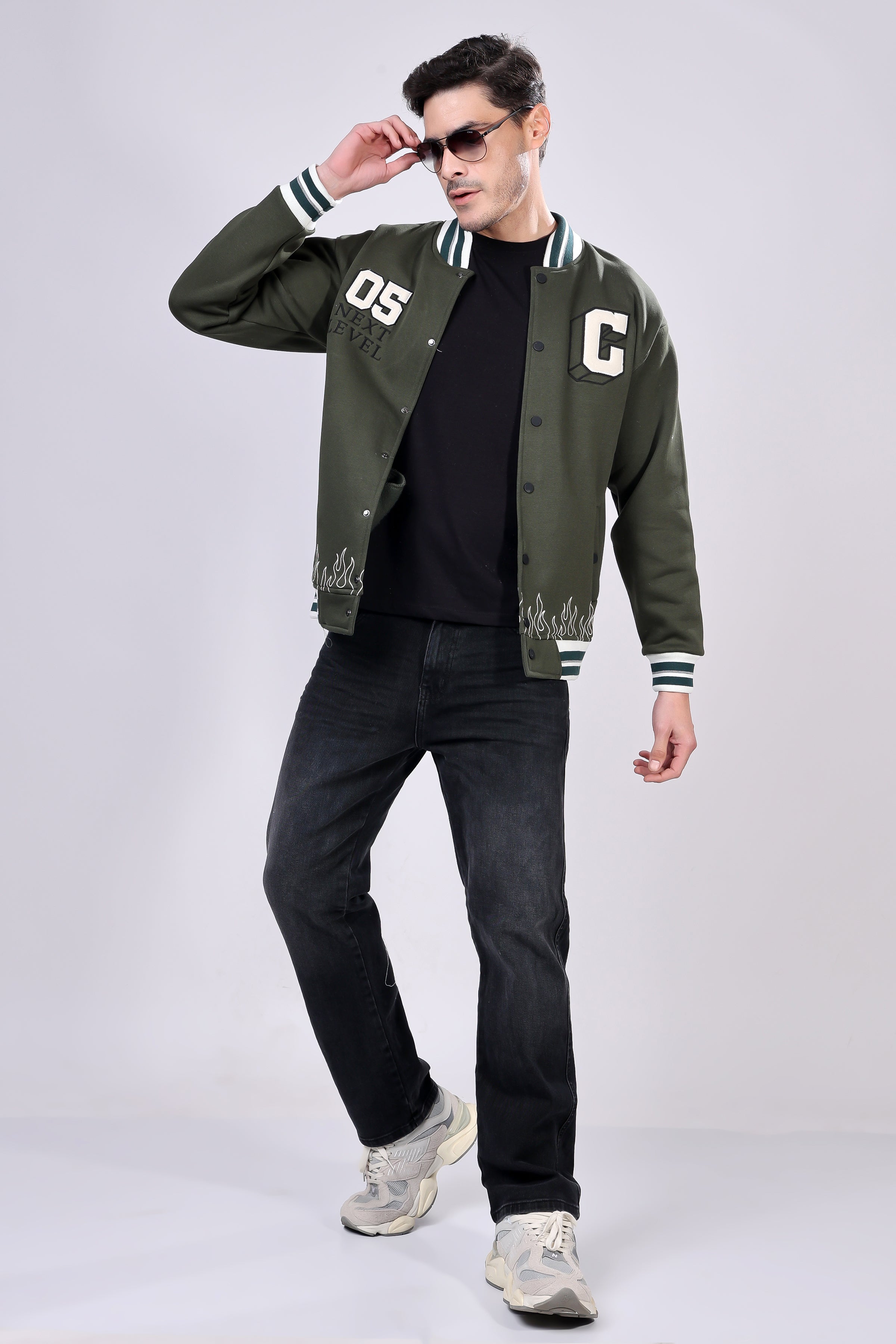 STYLOX Stylish Slim Fit Varsity Jacket - Stylox
