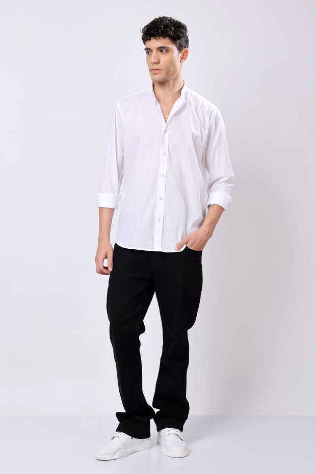 Stylox Solid White Shirt For Men
