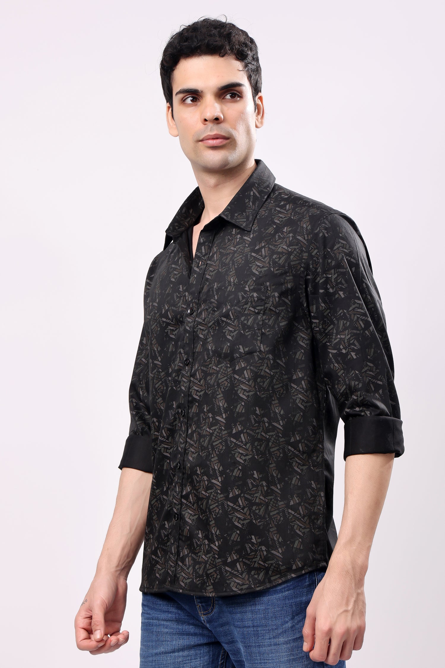 Stylox Mens Full Sleeve Print Shirt