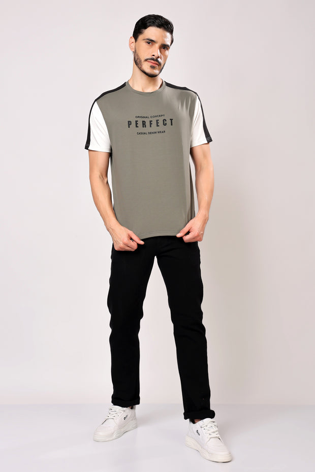 Stylox Men's Round Neck Casual Printed T-Shirt