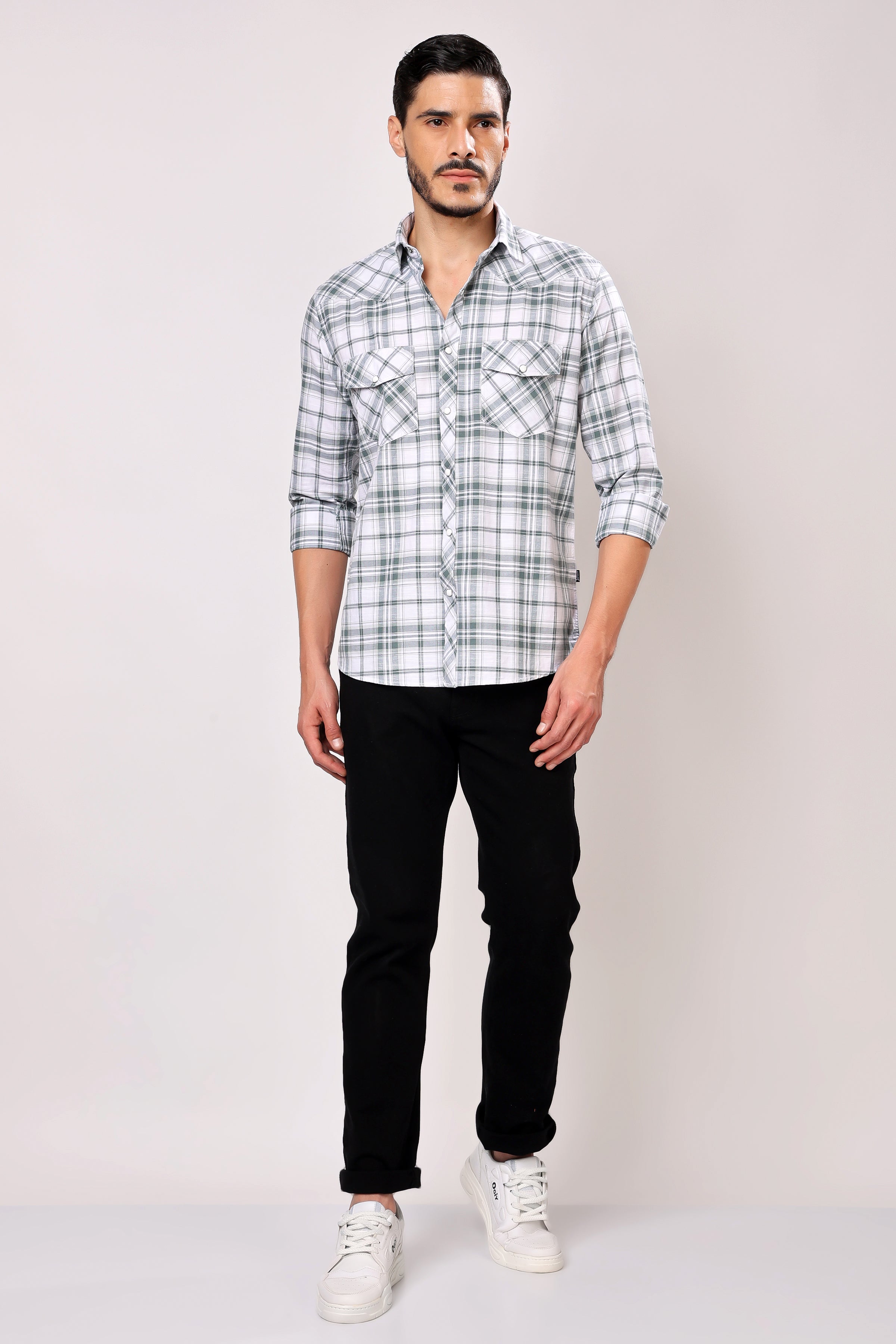 Stylox Men's Full Sleeve Casual Check Shirt