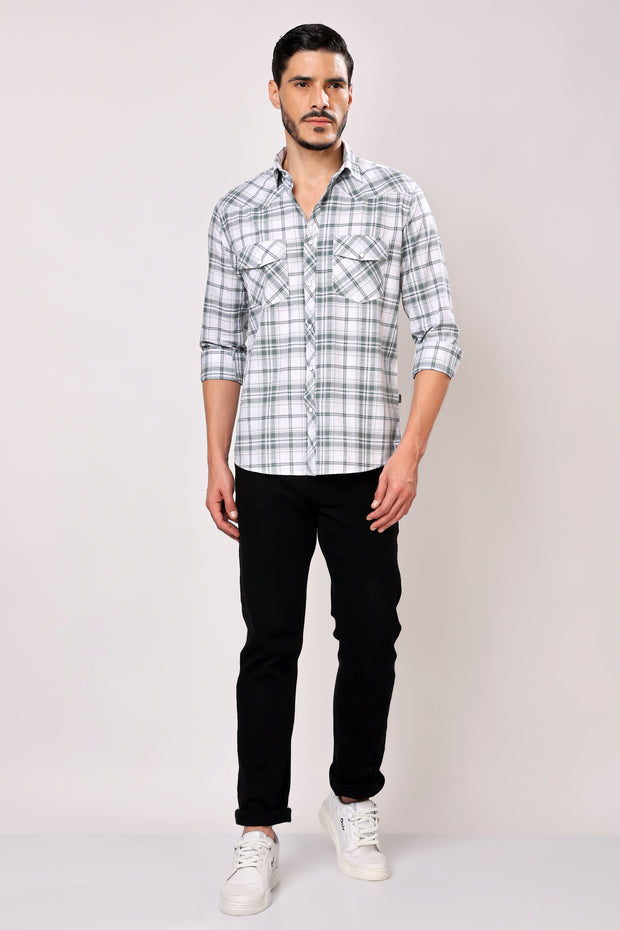 Stylox Men's Full Sleeve Casual Check Shirt