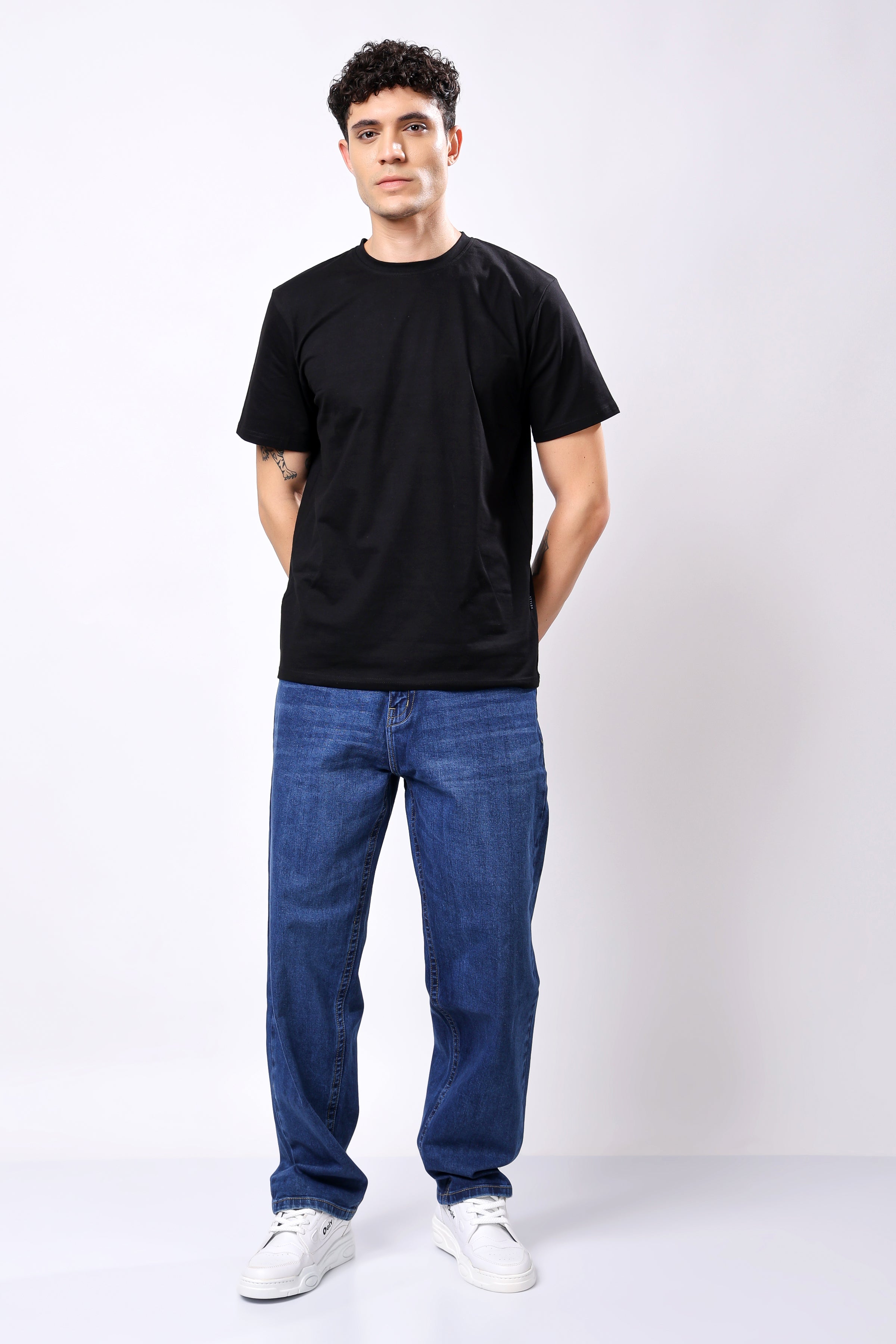 STYLOX Round Neck Solid T-Shirt - Stylox