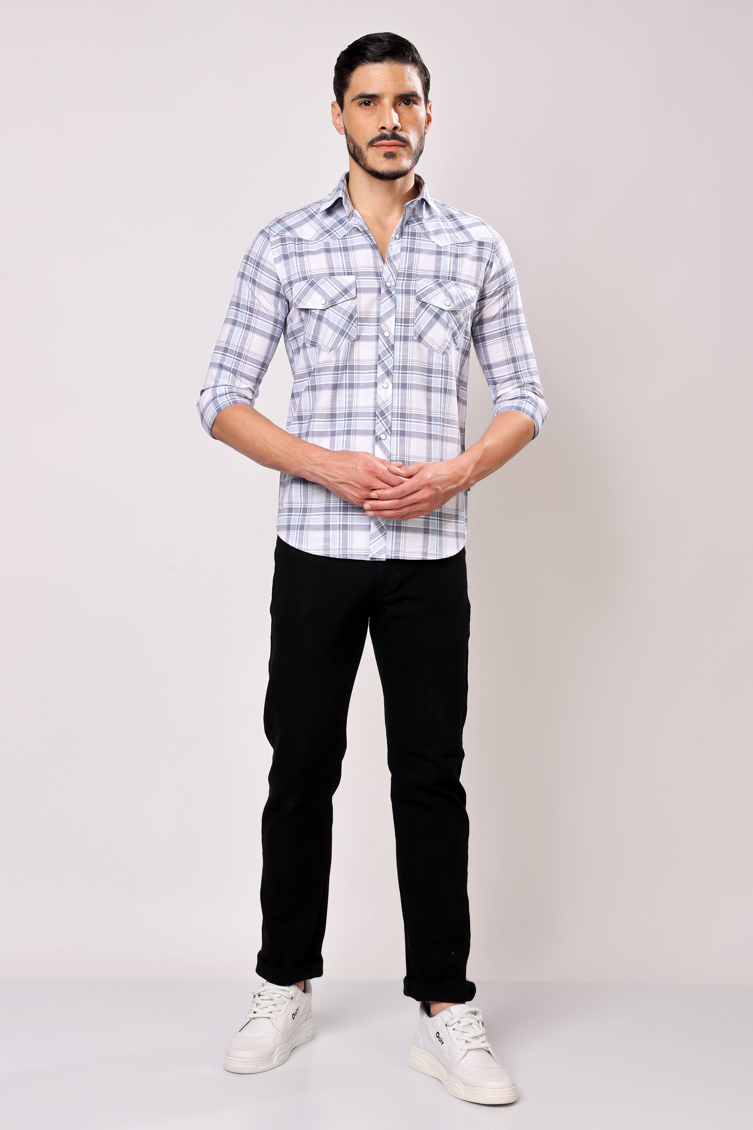 Stylox Men's Full Sleeve Casual Check Shirt